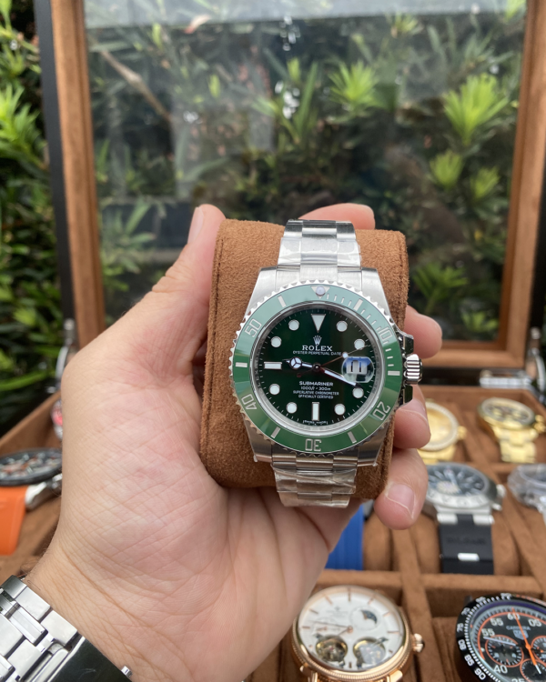 Relógio Masculino Submariner Hulk Automático Vidro Safira - Clon - Image 3