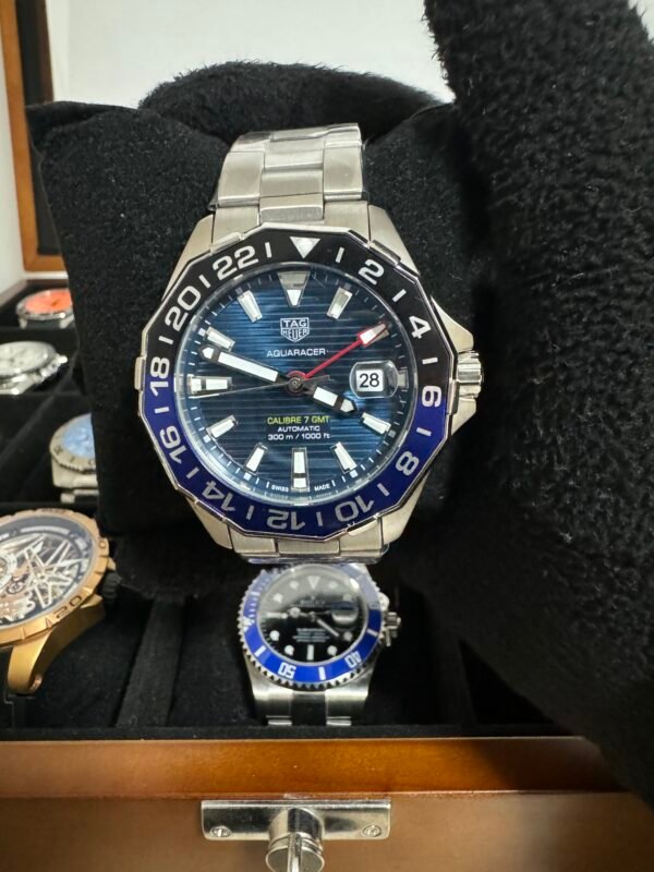 Relógio Masculino Calibre 7 GMT 43mm Automático Vidro Safira - Image 8