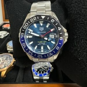 Relógio Masculino Calibre 7 GMT 43mm Automático Vidro Safira