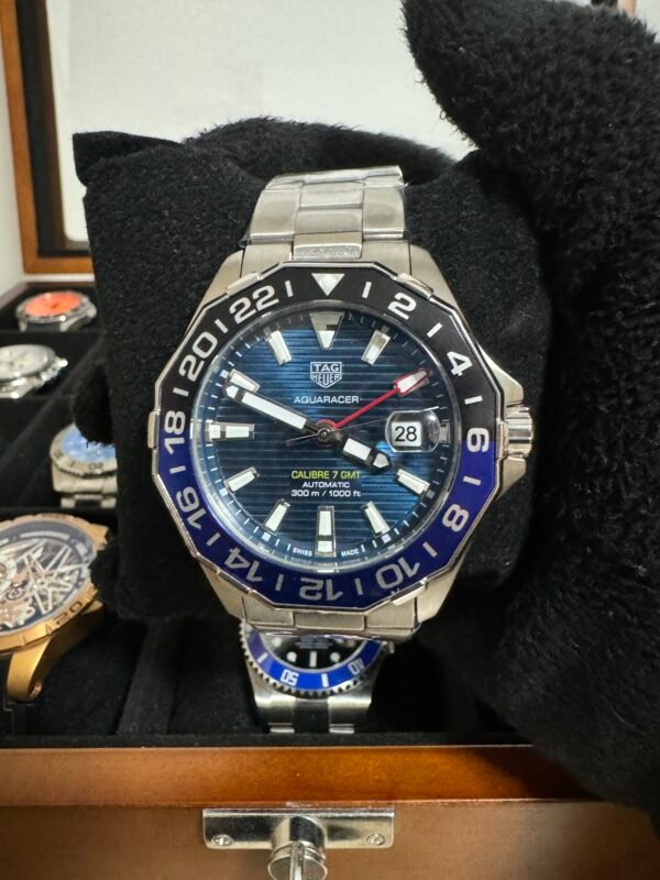 Relógio Masculino Calibre 7 GMT 43mm Automático Vidro Safira - Image 3