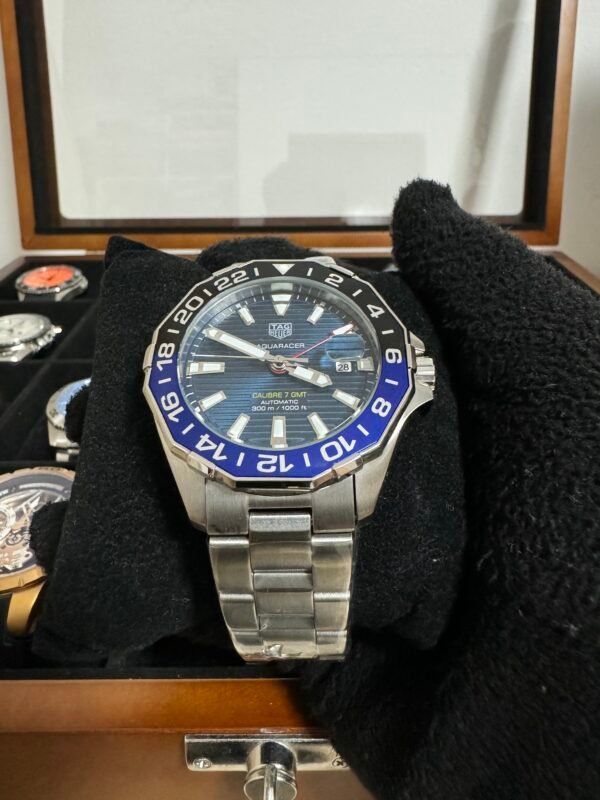 Relógio Masculino Calibre 7 GMT 43mm Automático Vidro Safira - Image 7