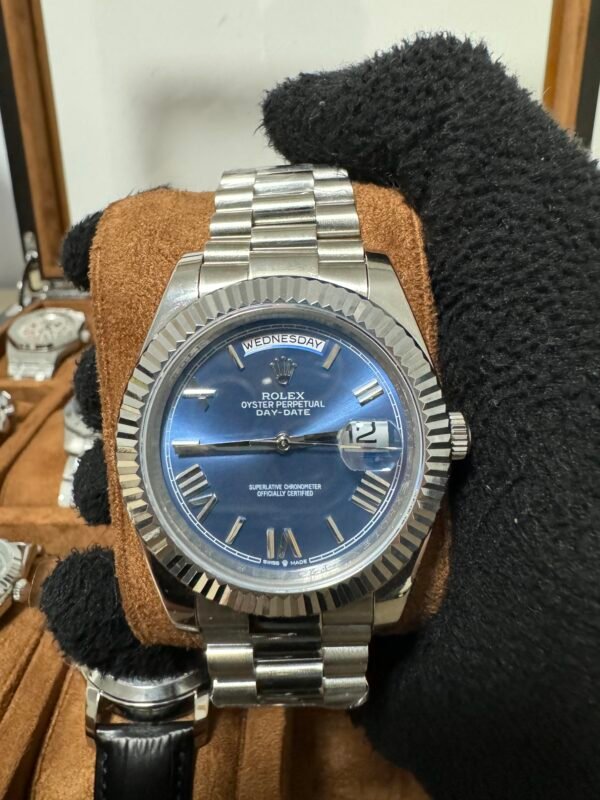 Relógio Unissex Day-Date 40mm Automático Cerâmica Vidro Safira - Image 5