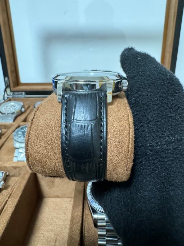 Relógio Masculino Luxo 43mm Automático Couro Vidro Safira - Image 14