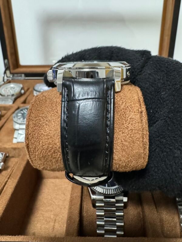Relógio Masculino Luxo 43mm Automático Couro Vidro Safira - Image 11