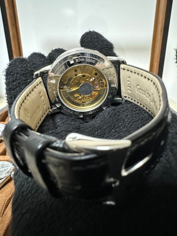Relógio Masculino Luxo 43mm Automático Couro Vidro Safira - Image 16