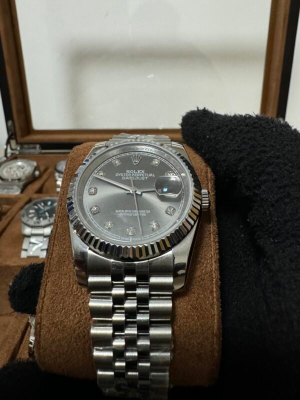 Relógio Masculino Datejust Cravejado 41mm Automático Cerâmica Vidro Safira - Image 11
