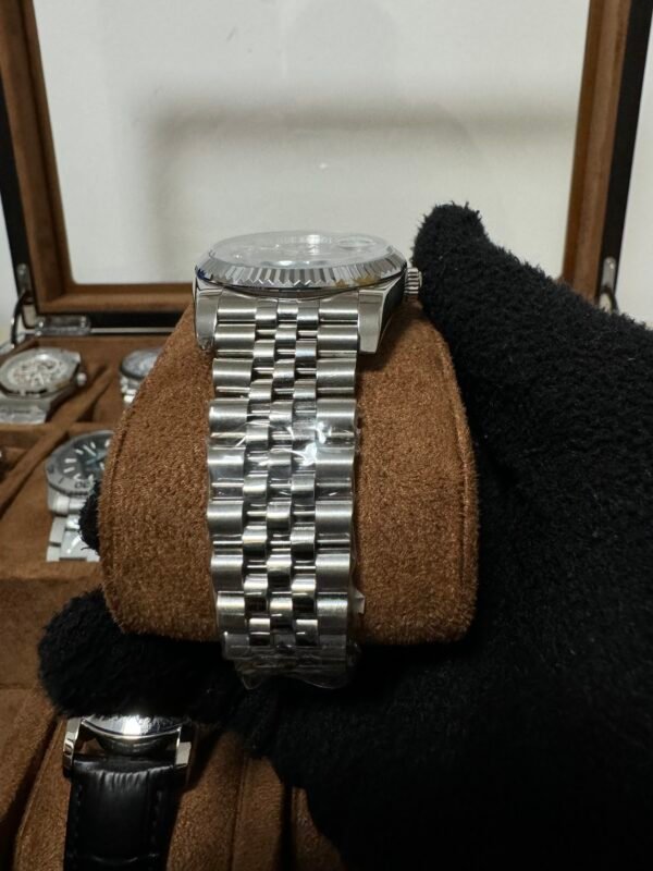 Relógio Masculino Datejust Cravejado 41mm Automático Cerâmica Vidro Safira - Image 9