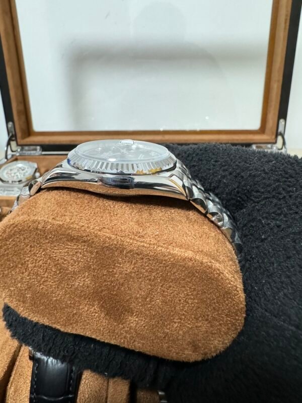 Relógio Masculino Datejust Cravejado 41mm Automático Cerâmica Vidro Safira - Image 4