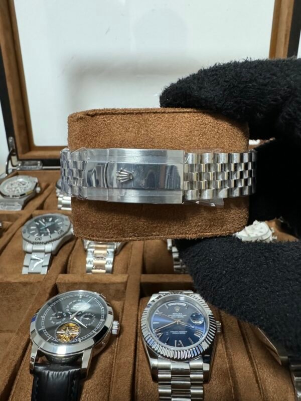Relógio Masculino Datejust Cravejado 41mm Automático Cerâmica Vidro Safira - Image 5