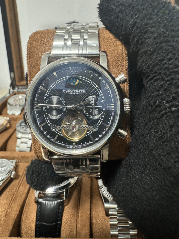 Relógio Masculino Fases da Lua 43mm Automático Vidro Safira - Image 2