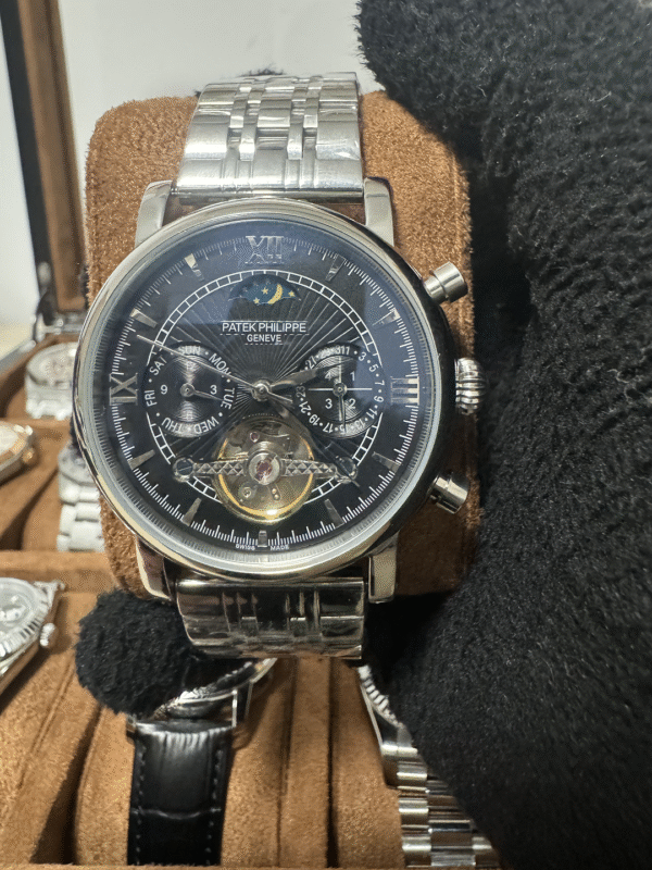 Relógio Masculino Fases da Lua 43mm Automático Vidro Safira