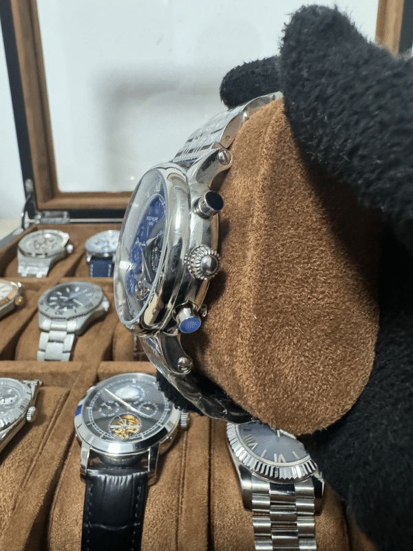 Relógio Masculino Fases da Lua 43mm Automático Vidro Safira - Image 6
