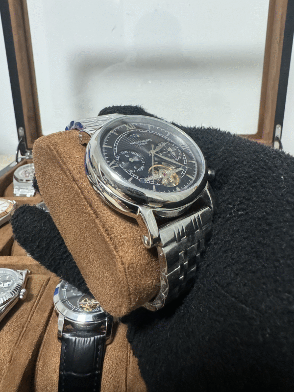 Relógio Masculino Fases da Lua 43mm Automático Vidro Safira - Image 8