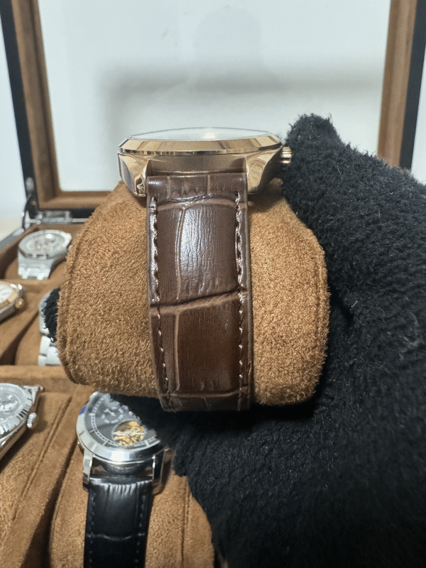 Relógio Masculino Aqua Terra 41mm Automático Couro Vidro Safira - Image 12