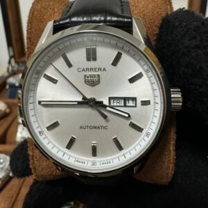 Relógio Masculino Calibre 5 41mm Automático Couro Vidro Safira