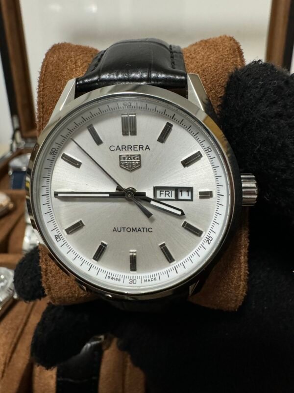 Relógio Masculino Calibre 5 41mm Automático Couro Vidro Safira