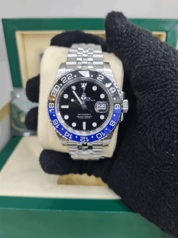 Relógio Masculino Luxo 40mm Automático GMT Cerâmica Vidro Safira