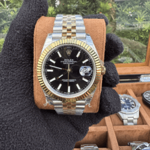 Relógio Luxo 41mm Automático Ouro 18K Vidro Safira